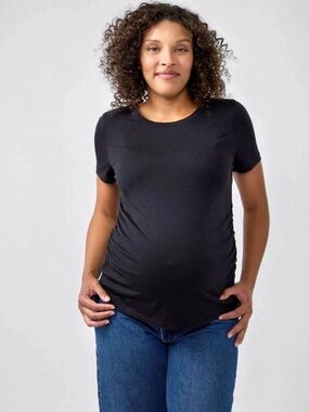 Isabel maternity Women's Black Short Sleeve Tee size XXL
